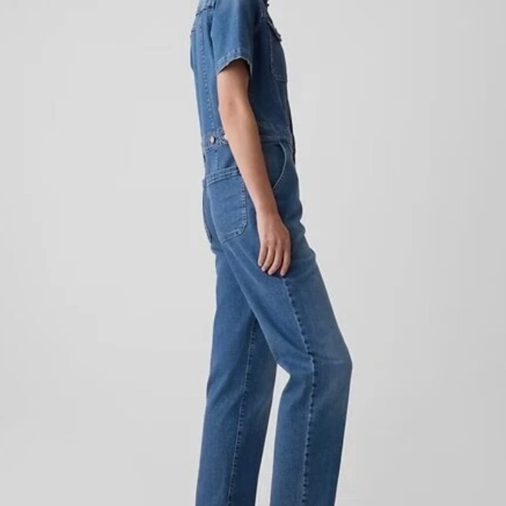 Gap Denim Jumpsuit Medium Indigo Size 10 - Picture 4 of 6